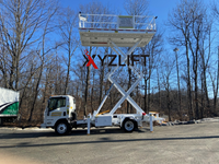 XYZLIFT-Ascenseur de voiture 3ton Ascenseur hydraulique stationnaire monté sur véhicule Ascenseur de voiture à ciseaux fixe à vendre