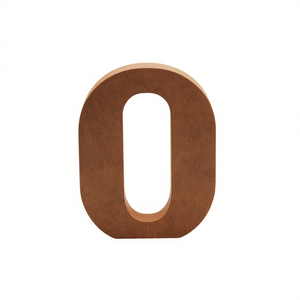 Lettera Decorativa O in Legno di 15 Cm per Arredamento Casa - Product Image 2