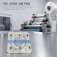 Patch vierge en film PU anti-fuite, imperméable et respirant, avec cercle pour pansement aux herbes