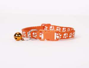 Verstellbares Premium Reflektierendes Nylon-Haustierhalsband mit Schnellverschluss Luxuriöses Einfarbiges Muster mit Glocke Personalisiert für Katzen und Hunde - Product Image 3