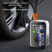 Pompe à air sans fil ABS pour voiture, best-seller transfrontalier, avec affichage numérique, design mini portable, certifiée CE, lumière d'avertissement incluse