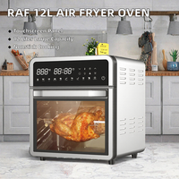 Friteuse à air moderne en acier inoxydable R.5152, 12 L, 1800 W, contrôle tactile, surface antiadhésive, chaleur express 360°