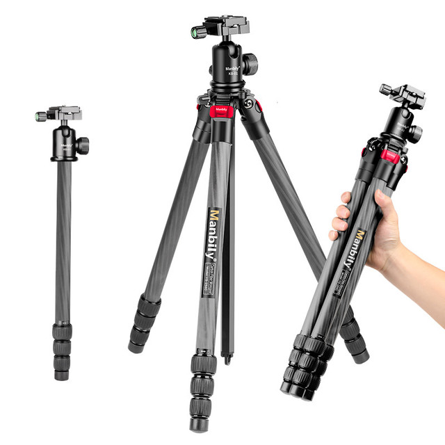 Manbily Dslr Shooting Photographic Accessory Heavy Duty Carbon Fiber Tripod for Bird Watching Hunting Outdoor