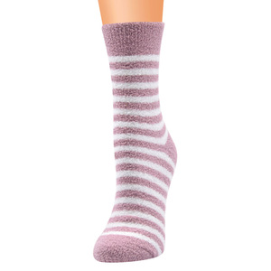 New Fashion <strong>Fuzzy</strong> Striped <strong>Warm</strong> Winter Tube Women's Fluffy Thick <strong>Socks</strong> Cozy Home Ankle <strong>Socks</strong> for Women - Product Image 6