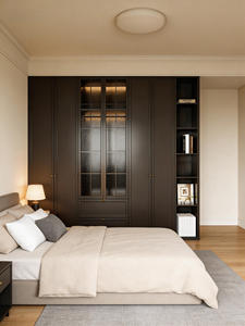 <span class=keywords><strong>Armoire</strong></span> moderne avec portes coulissantes et rangements variés pour une chambre et un salon optimisés en termes d'espace - Product Image 3