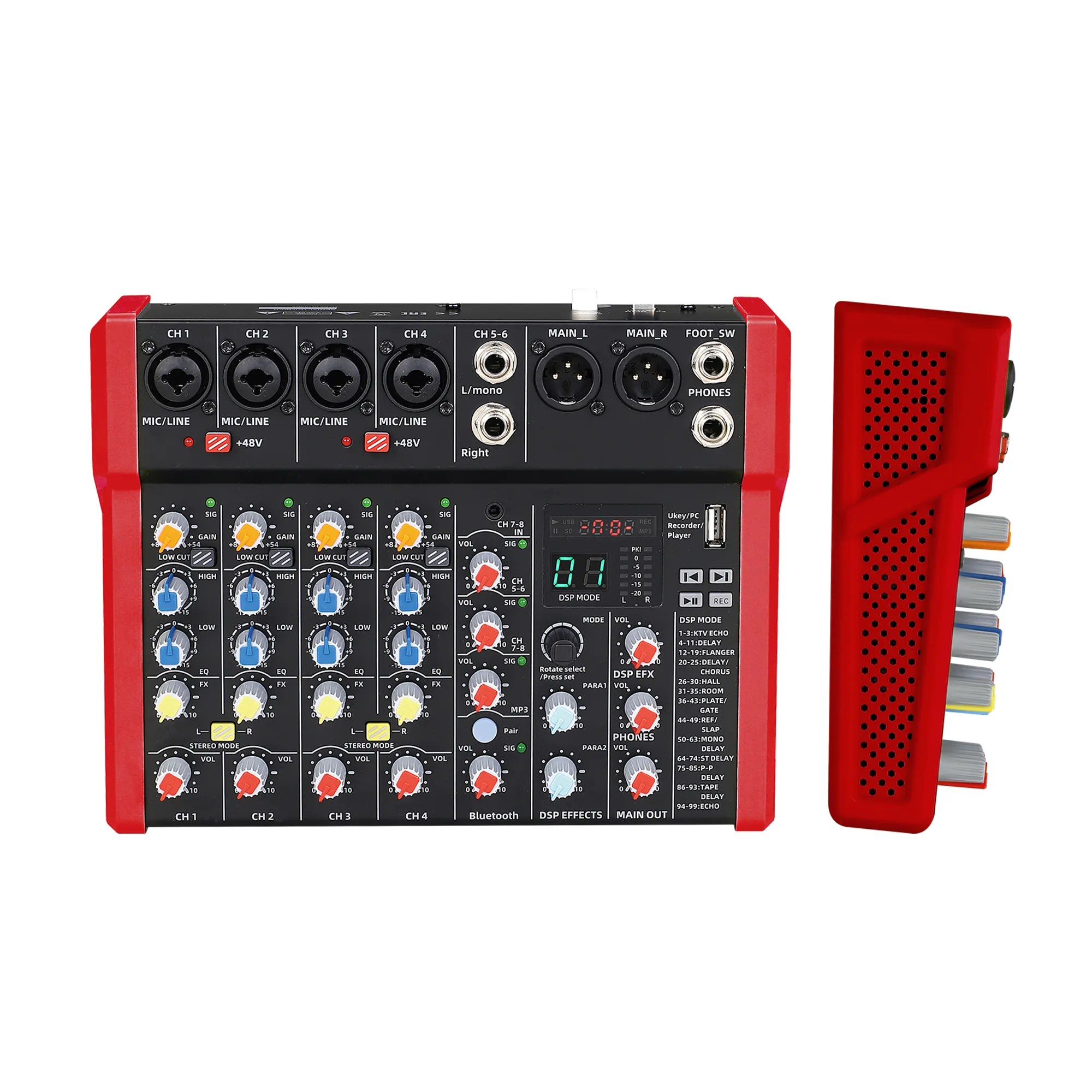 وحدة تحكم لمزج الصوت للحفلات بوجه من Accuracy Pro Audio بطاقة تسجيل الصوت MEA48