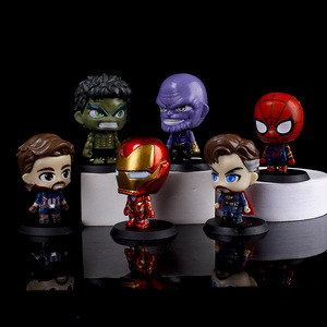 Ensemble de figurines d'action de jouets de dessin animé <span class=keywords><strong>Marvel</strong></span> Iron Spider Man <span class=keywords><strong>Thor</strong></span> en PVC - Accessoires d'ornement pour voiture et bureau avec emballage d'origine - Product Image 3