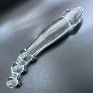 Anal Vergnügen Sexspielzeug Glas Anal Dilatator Dual Ended Curved Massage gerät Intim spielzeug Anus Masturbation Pyrex Glas Anal Dildo - Product Image 1
