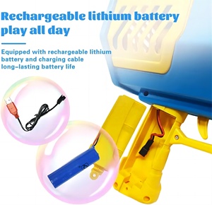 Vendedor superior Amazoned 69 agujeros batería <span class=keywords><strong>pistola</strong></span> <span class=keywords><strong>de</strong></span> burbujas verano al aire libre Bazooka <span class=keywords><strong>pistola</strong></span> jabón agua máquina <span class=keywords><strong>de</strong></span> burbujas Juguetes - Product Image 3