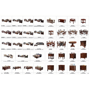 Juego de Dormitorio Estilo Americano Rústico Qingya Furniture, Serie Vintage Universal, Catálogo Completo de Muebles a Juego - Product Image 3