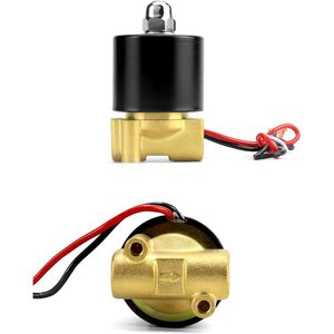 QWORK – électrovanne électrique en laiton 1/4 NPT, 12VDC, normalement fermée, pour eau, air, gaz, huile, carburant, paquet de 2 - Product Image 4