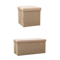 Vente en gros tabouret moderne à pieds carrés pouf pouf pouf de rangement de salon pliable avec bac cube design personnalisable