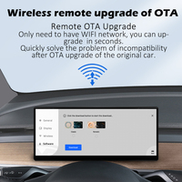Écran intelligent LCD de tableau de bord avec caméra frontale Carplay 9 pouces, affichage tête haute, compatible Tesla Model 3 & Y