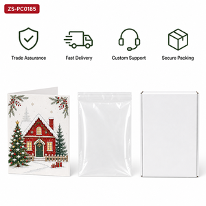 Carte de vœux de Noël en 3D avec maison pop-up, carte de Noël avec enveloppe pour Noël - Product Image 6