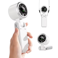 Nouveau mini ventilateur portatif en plastique pliable, style tour de cou, alimenté par batterie USB, haute vitesse, pour extérieur, voiture et maison