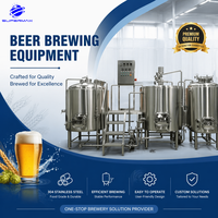 Système de brasserie en acier inoxydable avec cuve de mouture, cuve de décantation, chaudière à moût et cuve de tourbillonnage, à commande PLC pour brasserie commerciale