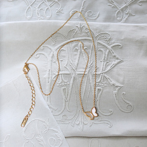 <strong>Japanese</strong> Light Luxury Butterfly White Mother Pearl Elegant Earrings Necklace Set Stainless Steel 18K Gold Plated <strong>Jewellery</strong> - Product Image 6