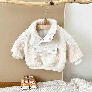 冬の新生児服幼児男の子用暖かいプルオーバー子供用厚手の服 - Product Image 2