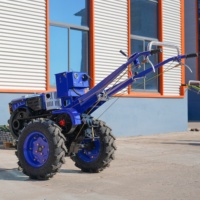 Envío Gratis: Mini Tractor Agrícola de 2 Ruedas con Motor Diésel de 12/15/16 HP, Cultivador Económico con Bomba de Motor Central