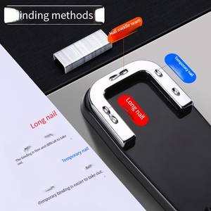 <span class=keywords><strong>Grapadora</strong></span> giratoria 0414F Los estudiantes pueden girar la costura media 360 grados <span class=keywords><strong>Grapas</strong></span> grapadoras de mano de gran tamaño - Product Image 3