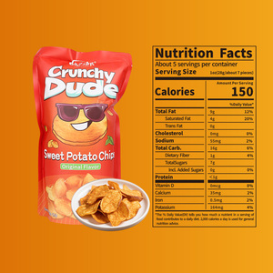 Chips de patate douce au beurre de miel naturel de qualité supérieure sans conservateurs, faible en gras - Product Image 2