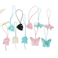 En gros, Patchs appliqués en feutre 3D, motifs fleurs et papillons perlés, à coller, avec broderie de cristaux, accessoires de décoration DIY pour chapeaux et tissus