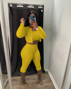 2024ฤดูหนาวชุดจับคู่สตรีสามชิ้นชุดSweatsuitsเสื้อแขนยาวCrop Topชุดกางเกงผอมชุด<span class=keywords><strong>3</strong></span>ชิ้น - Product Image 2