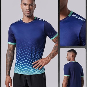เสื้อยืดคอกลมถักสำหรับผู้ชาย แห้งเร็ว ระบายอากาศได้ดี เหมาะสำหรับออกกำลังกาย วิ่ง ฟิตเนส แขนสั้น ขายส่ง - Product Image 5