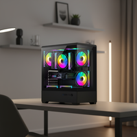 Wholesale Gaming PC Case White Tempered Glass MicroATX/ITX Desktop Computer Tower, Support 330mm GPU & 170mm CPU Cooler