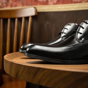 Zapatillas de Moda de Cuero para Hombre, Venta al por Mayor, Talla Grande 46, Suela Gruesa, Zapatos de Vestir Oxford de Alta Calidad para Hombre - Product Image 5