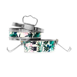 Boîte à bento ronde personnalisée en acier inoxy, contenant alimentaire étanche pour repas - Product Image 4