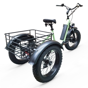 <span class=keywords><strong>Tricycle</strong></span> électrique pliable 500W 48V à 3 roues, vélo cargo avec pneus larges 20x4.0, en aluminium, carrosserie ouverte, pour adultes - Product Image 2