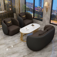 Ensemble table et chaise de loisirs individuels, style luxe léger et moderne, mobilier de négociation minimaliste pour réception d'hôtel
