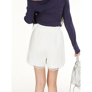 <span class=keywords><strong>Pantaloncini</strong></span> Casual a vita media da donna 2025 su misura pantaloni sportivi estivi con finiture in <span class=keywords><strong>pizzo</strong></span> bianco nuovo Design Slim & Wide-Leg - Product Image 5