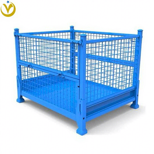 <span class=keywords><strong>Cage</strong></span> de stockage en acier Yilian-Steel, conteneur en acier pour entrepôt, conteneur métallique pliable 1T 1.5T - Product Image 1