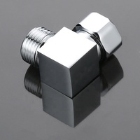 Robinet d'angle chromé M1/2*F1/2 en laiton carré, fixation murale pour salles de bain, toilettes, douches et robinetterie - Vente chaude