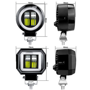 Fari per Moto da 20W Rotondi Angel Eye Luci LED Aggiuntive per Moto Faretti Fendinebbia Ausiliari Accessori Moto - Product Image 5