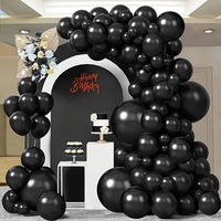 Ballons en latex noir solide de 5 pouces, lot de 25, vente en gros pour décorations d'Halloween, d'anniversaire et de fêtes, pour les détaillants