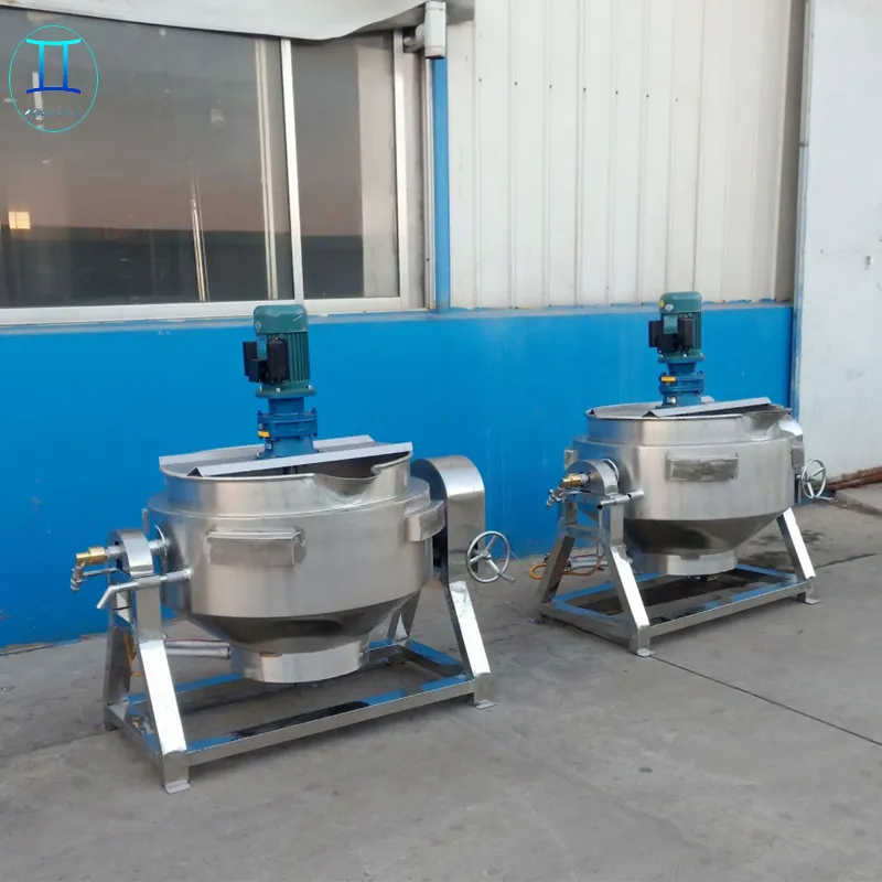 double jacketed cooking tank / industrial steam jacketed cooking kettle