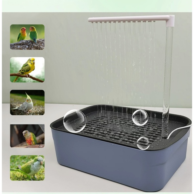 Automatic Circulation Parrot Bath Tub | Electric Bird Shower Fountain for Budgie, Lovebird & Cockatiel