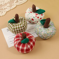 Grensoverschrijdend nieuw appelornament met bloemenpatroon, handgemaakt fruitaccessoire, fris, chic, driedimensionaal, polyester PP
