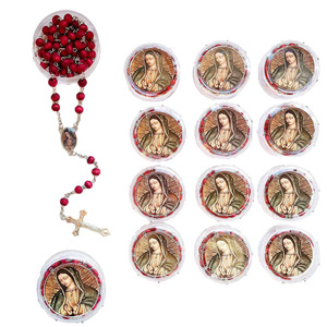 Collar <span class=keywords><strong>de</strong></span> cadena con cuentas <span class=keywords><strong>de</strong></span> <span class=keywords><strong>la</strong></span> <span class=keywords><strong>Virgen</strong></span> <span class=keywords><strong>De</strong></span> <span class=keywords><strong>Guadalupe</strong></span>, Cruz religiosa cristiana, joyería <span class=keywords><strong>de</strong></span> primera comunión, Material principal <span class=keywords><strong>de</strong></span> madera <span class=keywords><strong>de</strong></span> diamante - Product Image 1
