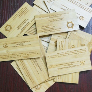 パーソナライズされたプレミアムレーザーカットプリント竹彫刻名刺 - Product Image 5