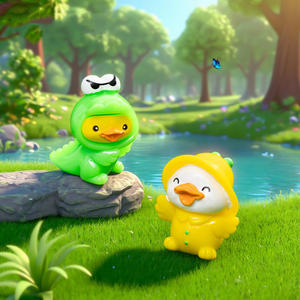 Miniatures d'animaux en résine colorée, canards, figurines, ornements de voiture, pour <span class=keywords><strong>bricolage</strong></span>, jardin, maison de poupée, décoration de micro-paysage - Product Image 4