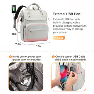 Lovevook <span class=keywords><strong>2022</strong></span> USB 15.6 17 Pulgadas, Mochila Escolar Grande <span class=keywords><strong>de</strong></span> Nailon Ligero, Linda Mochila para Chicas, Mochila <span class=keywords><strong>de</strong></span> <span class=keywords><strong>Trabajo</strong></span>, Mochilas para Portátil para Mujer - Product Image 4