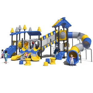 OEM playhouse Big Plastic garden kids transparent tube slip n swing sets outdoor Playground equipment slide
