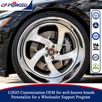 Offre Spéciale – Jantes forgées directionnelles à 2 pièces, profil profond, 19x9.5 et 20x10.5, finition chrome poli, entraxe 5x114.3, pour Ford Mustang