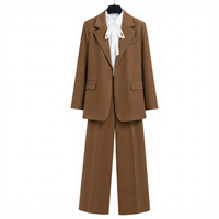Ensemble de vêtements de travail pour femmes, veste à manches longues, pantalon de costume professionnel, ensemble de costume de bureau pour femmes, vente en gros