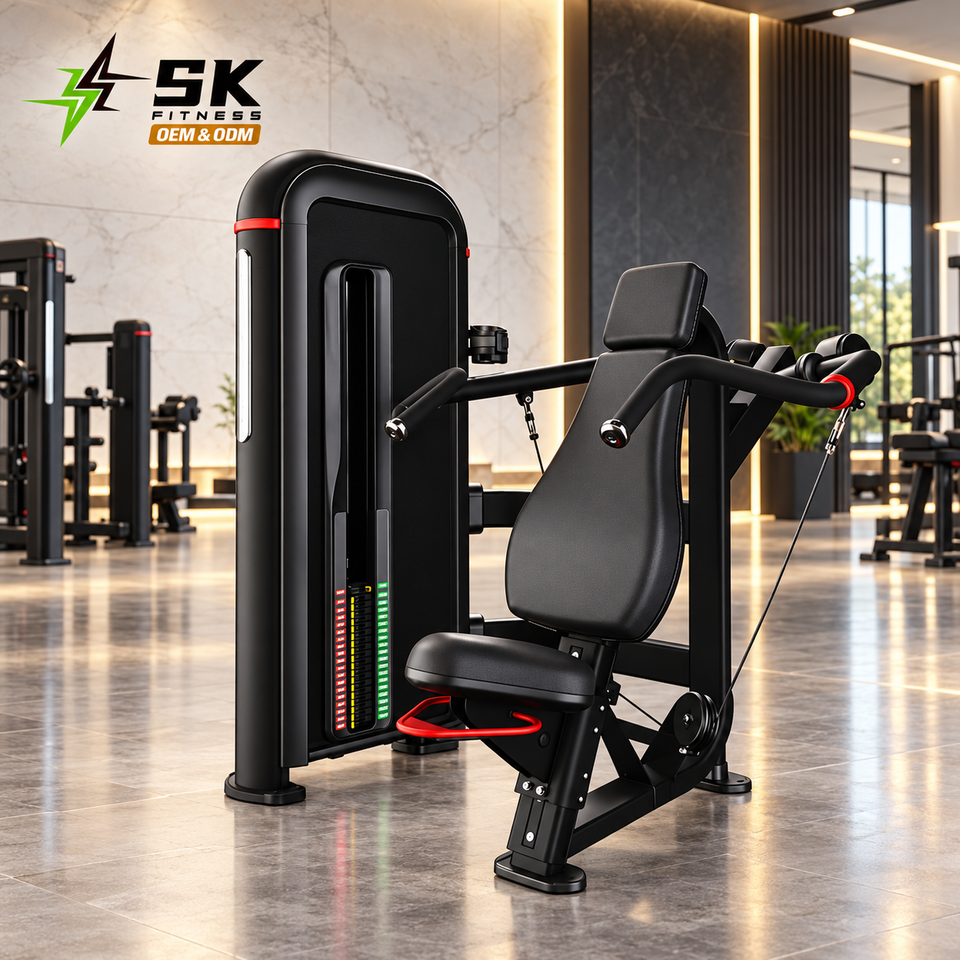 Machine Shoulder Press SK-NC3 Seated Shoulder Press Machine with Weight Stack Side Handles and ...