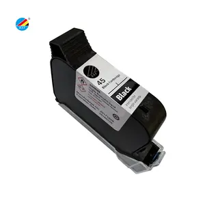 Hp45 cartridge tinta diproduksi ulang Black Inkjet 51645A 45a untuk HP Deskjet 710c Printer hp45 Inkjet Plotter dengan chip asli